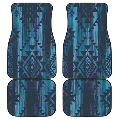 Blue Boho Aztec Streaks Car Floor Mats 094209 - YourCarButBetter