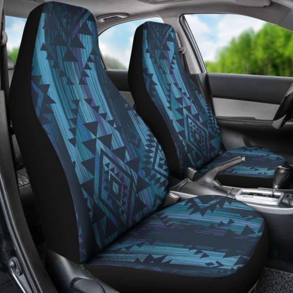 Blue Boho Aztec Streaks Car Seat Covers 105905 - YourCarButBetter