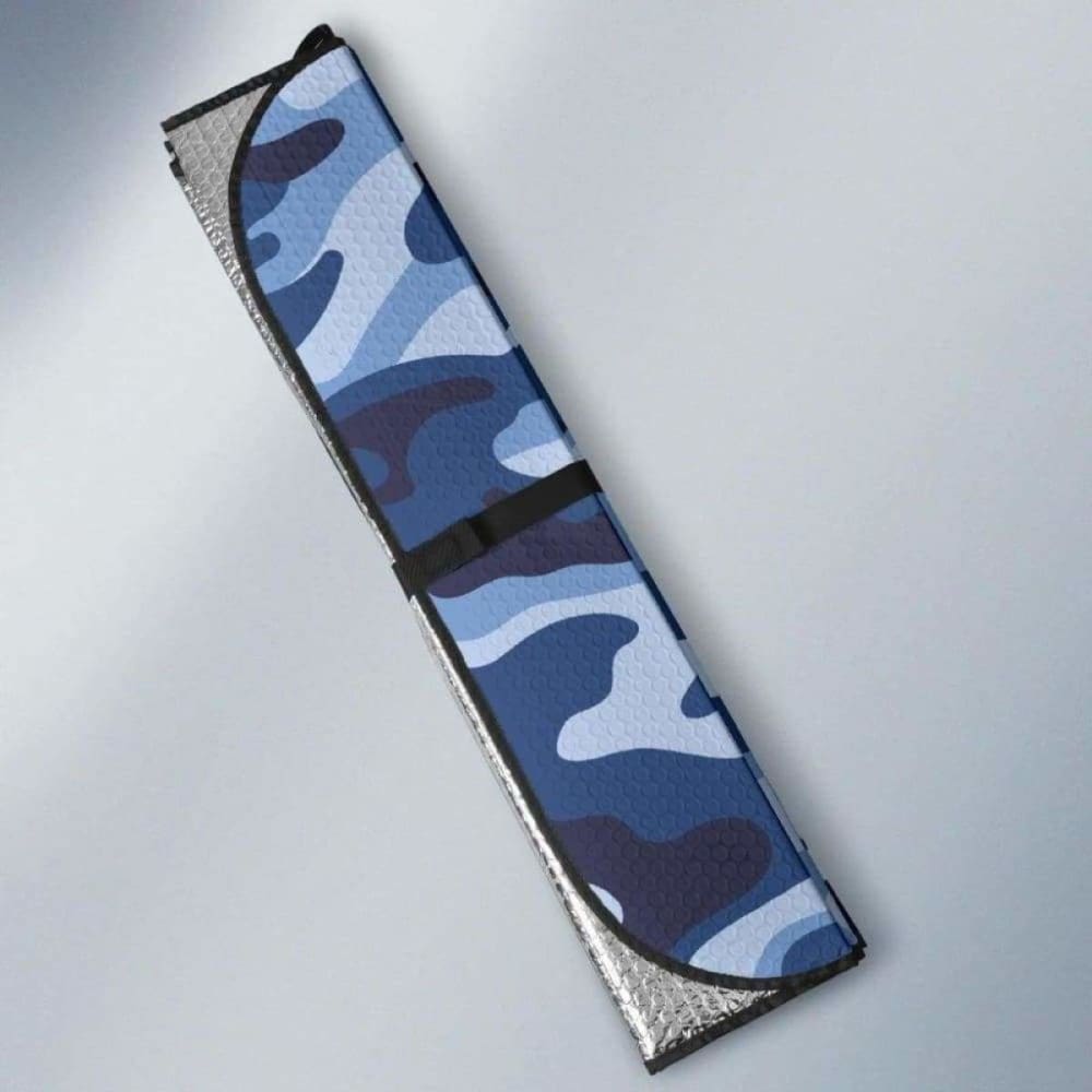 Blue Camo Camouflage Pattern Car Auto Sun Shades 172609 - YourCarButBetter