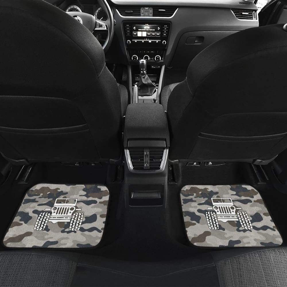 Blue Camouflage Color Army Green Jeep Car Floor Mats 211204 - YourCarButBetter