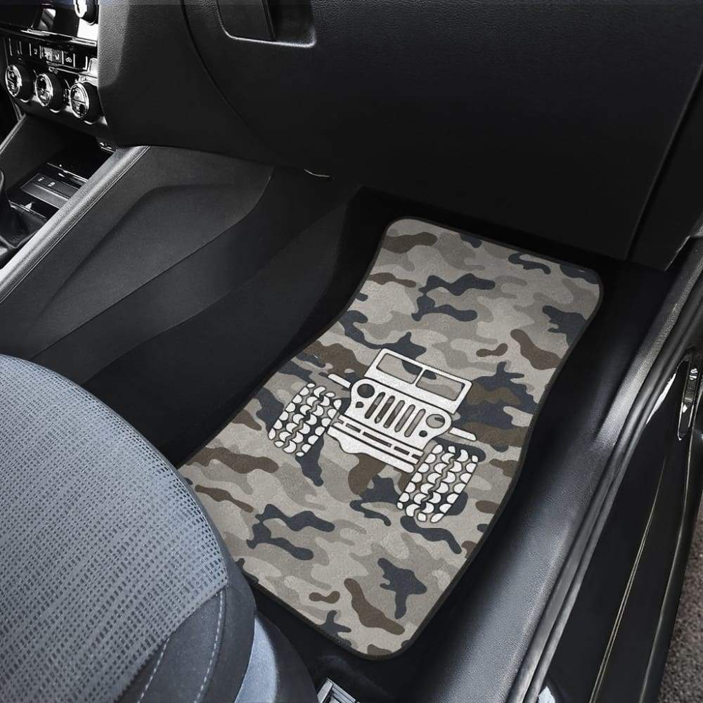 Blue Camouflage Color Army Green Jeep Car Floor Mats 211204 - YourCarButBetter