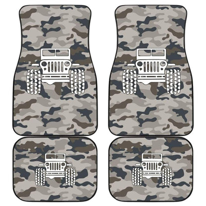Blue Camouflage Color Army Green Jeep Car Floor Mats 211204 - YourCarButBetter