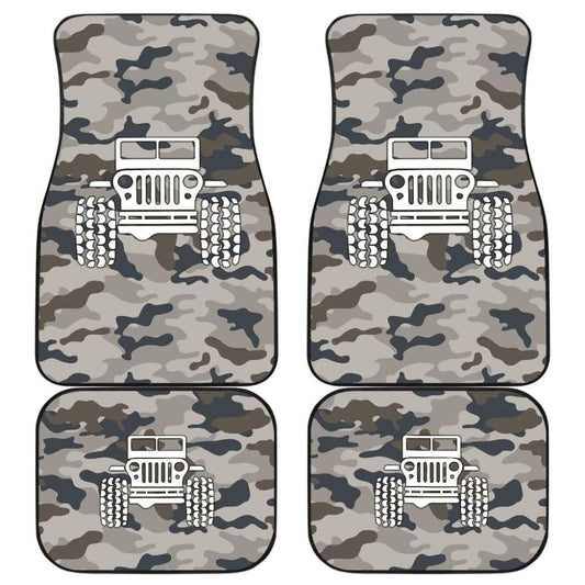 Blue Camouflage Color Army Green Jeep Car Floor Mats 211204 - YourCarButBetter