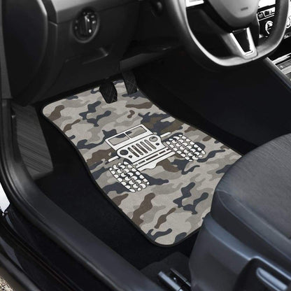 Blue Camouflage Color Army Green Jeep Car Floor Mats 211204 - YourCarButBetter