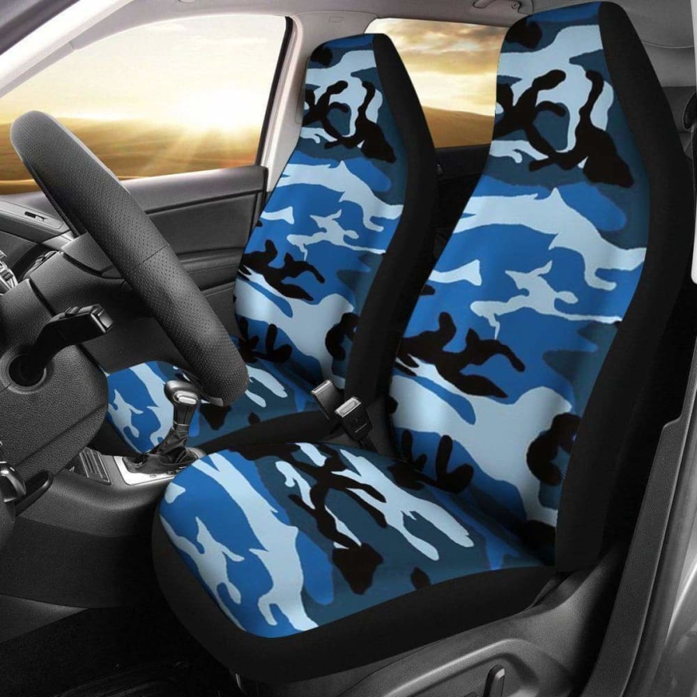 Blue Camouflage Design Seat Covers 112608