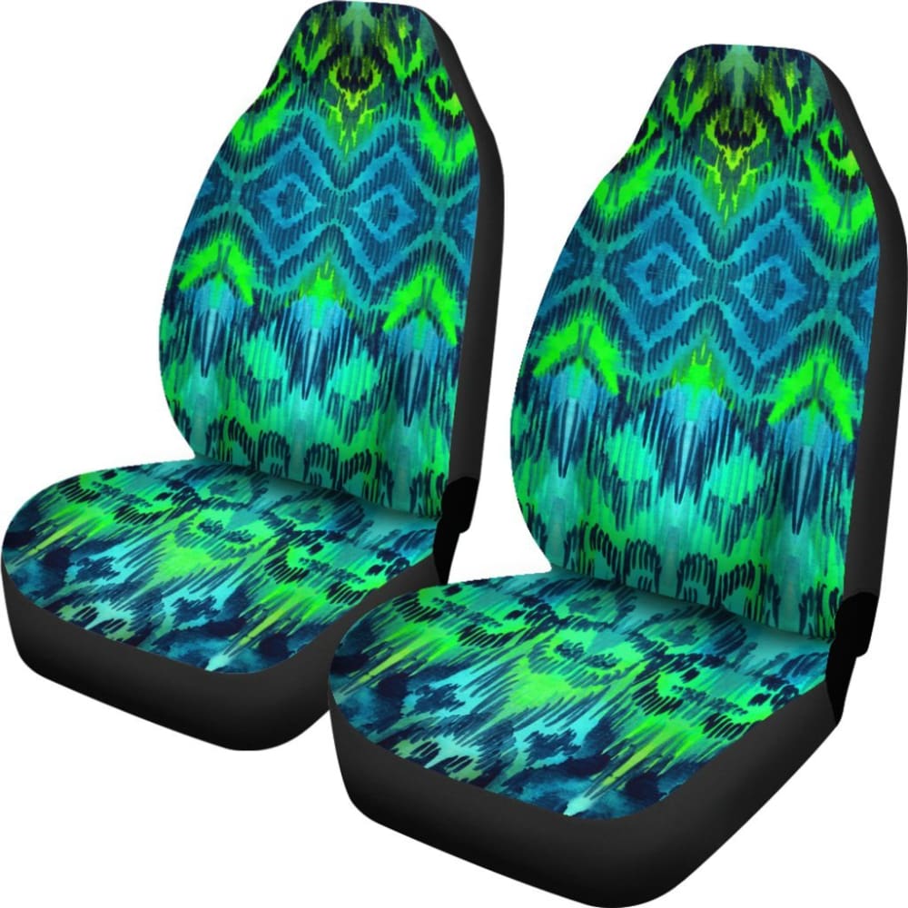 Blue Car Seat Covers Abstract Aztec Design 174510 - YourCarButBetter