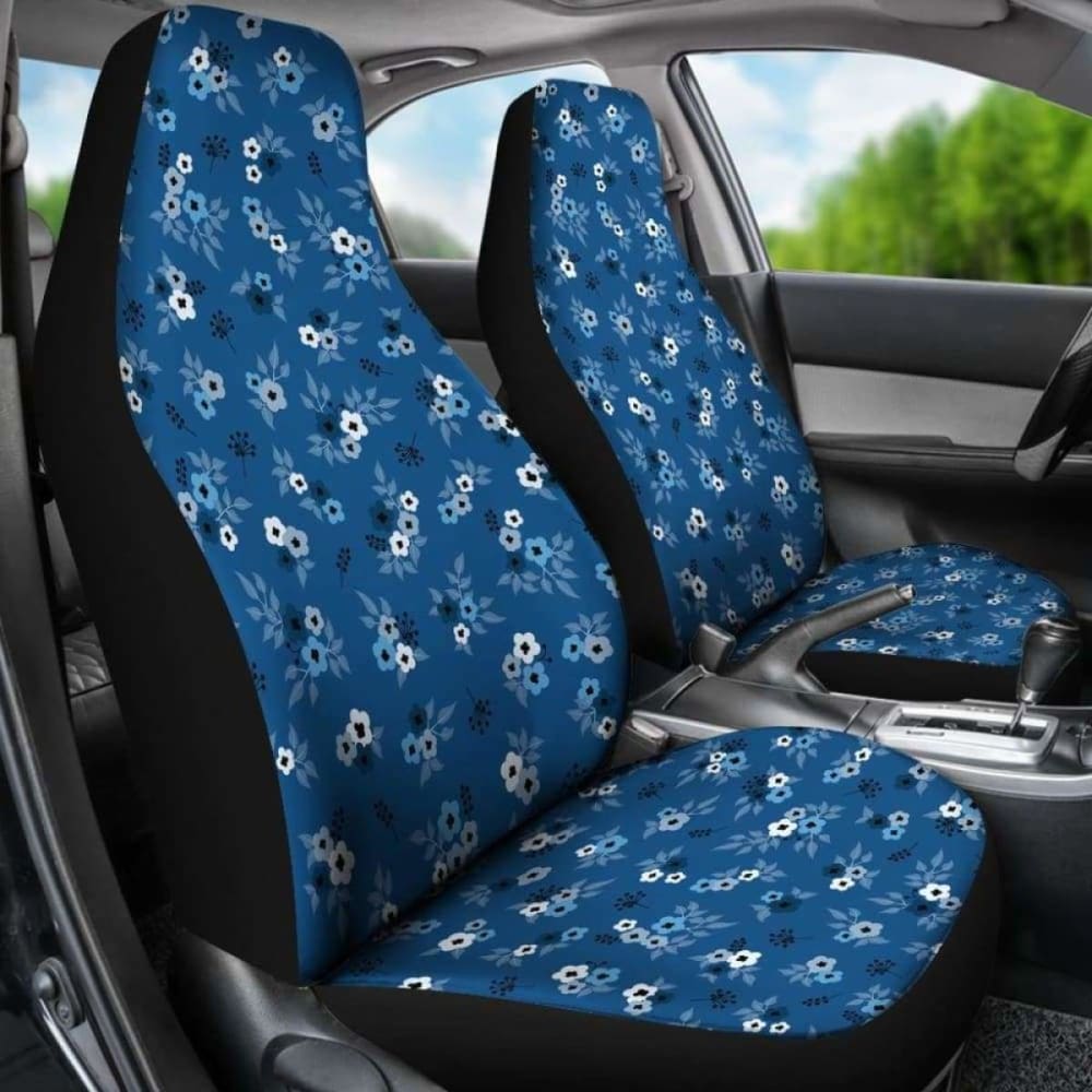 Blue Car Seat Covers With Flowers 153908 - YourCarButBetter