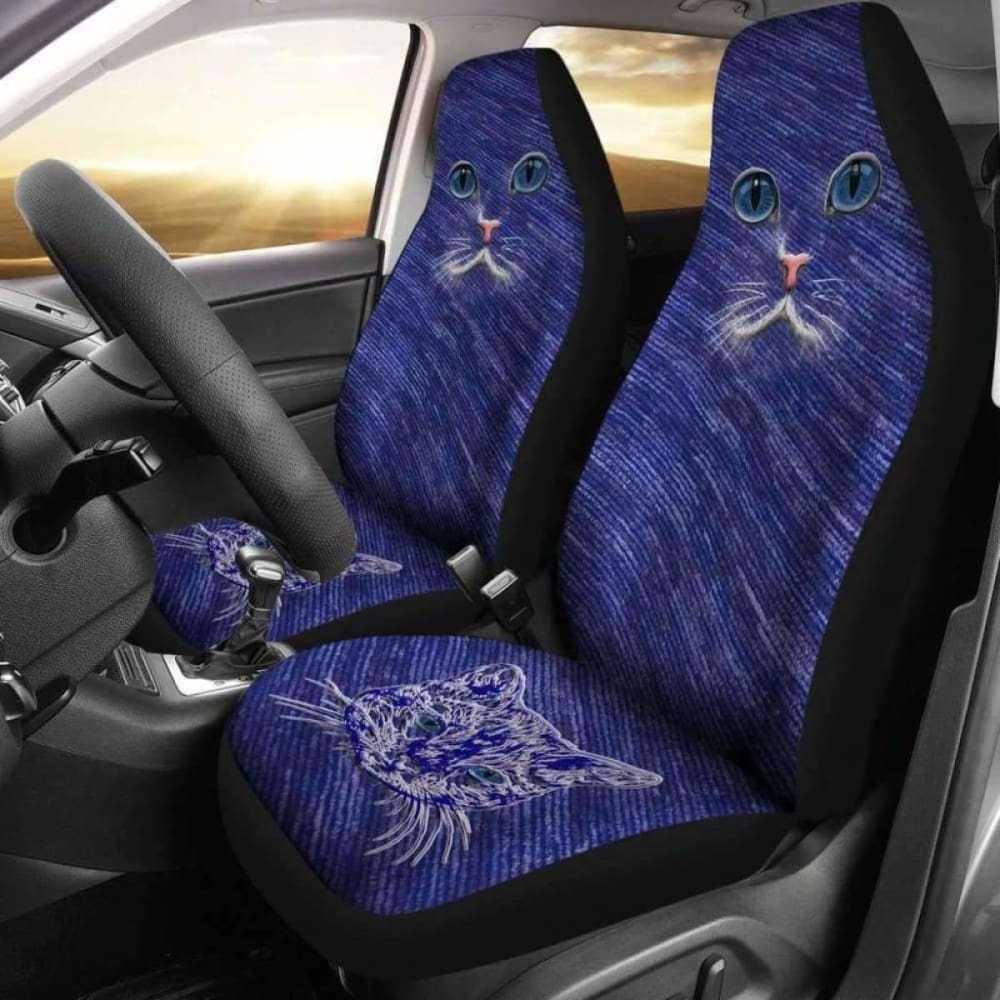 Blue Cat Eyes Car Seat Covers 112428 - YourCarButBetter