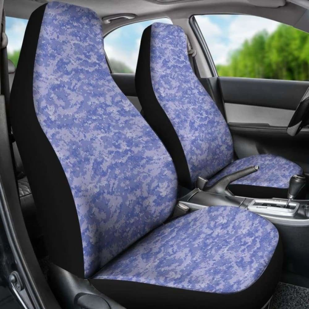 Blue Digital Camouflage Car Seat Covers 112608