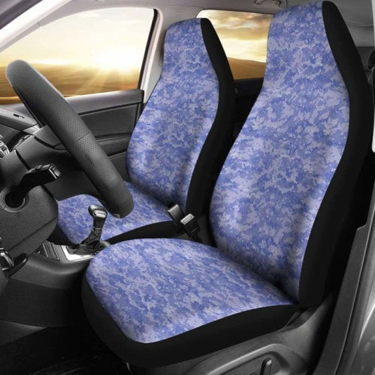 Blue Digital Camouflage Car Seat Covers 112608
