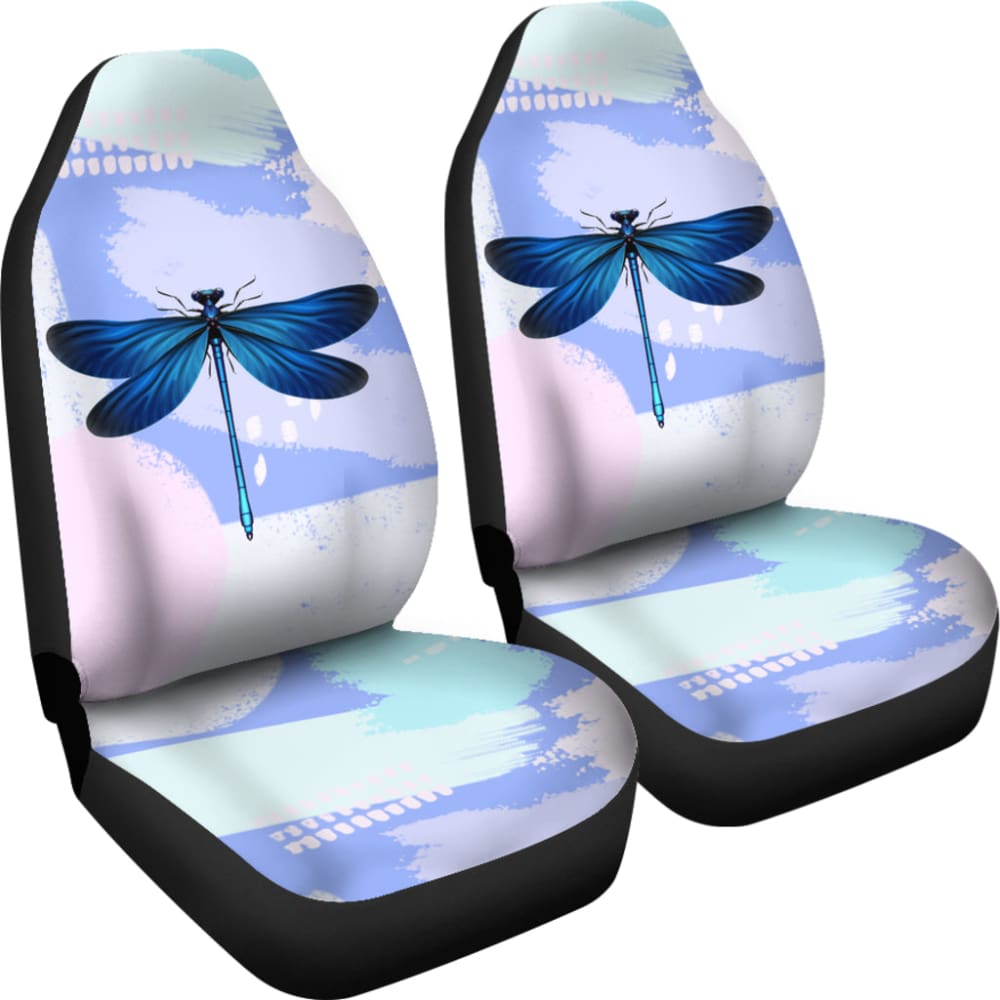 Blue Dragonfly Watercolor Car Seat Covers 213003 - YourCarButBetter
