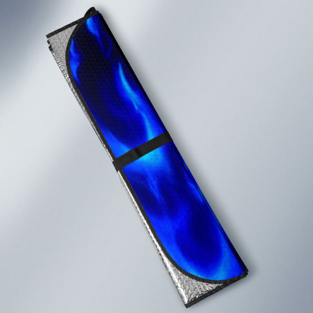 Blue Flames Design Car Auto Sun Shades 211901 - YourCarButBetter
