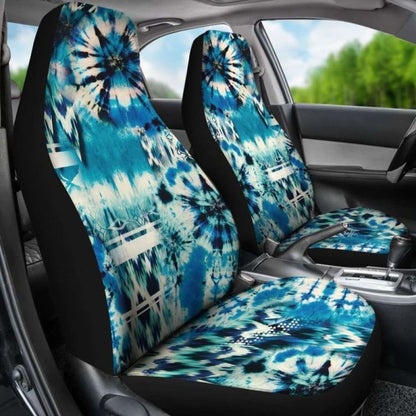 Blue Green Tie Dye Pattern Car Seat Covers 105905 - YourCarButBetter