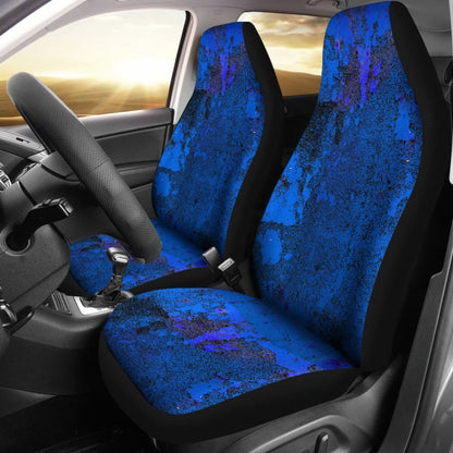 Blue Grunge Art Car Seat Covers 210202 - YourCarButBetter