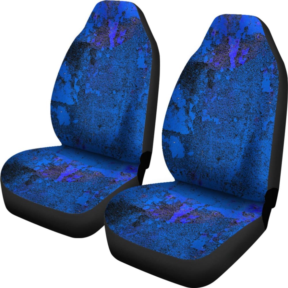 Blue Grunge Art Car Seat Covers 210202 - YourCarButBetter