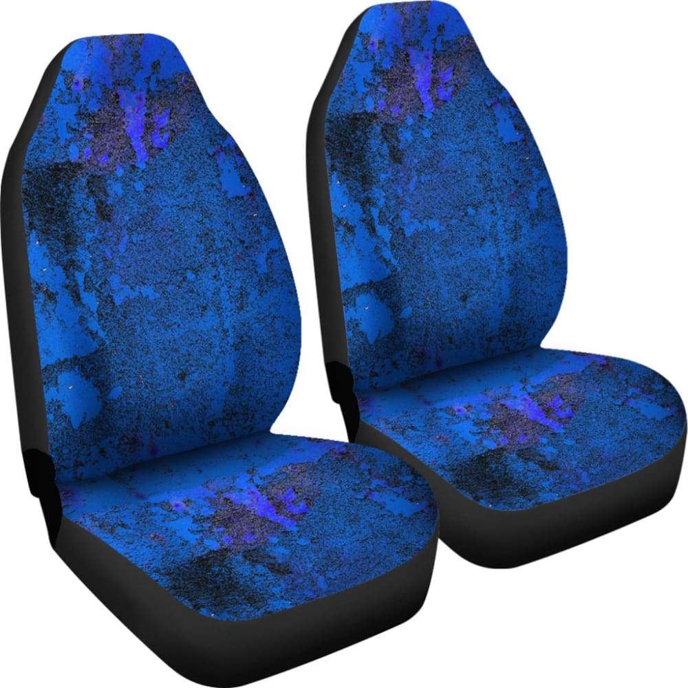 Blue Grunge Art Car Seat Covers 210202 - YourCarButBetter
