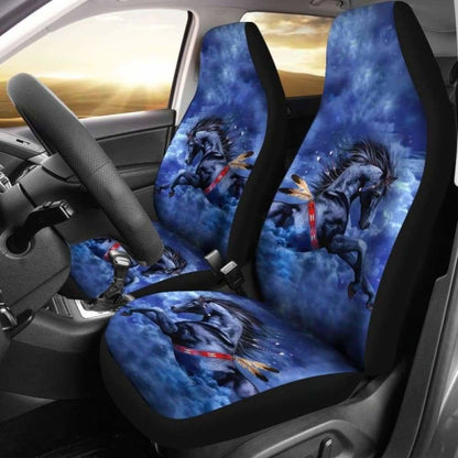Blue Horse Car Seat Cover 170804