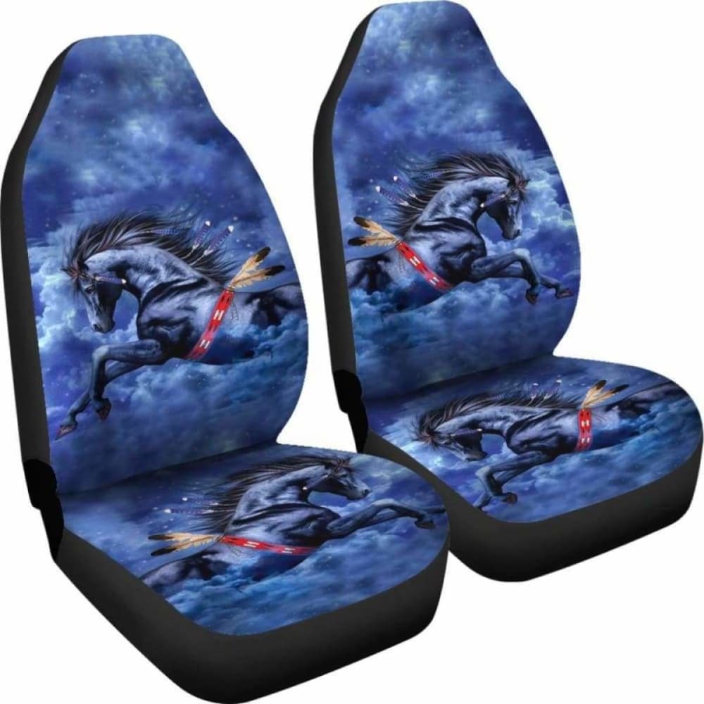 Blue Horse Car Seat Cover 170804