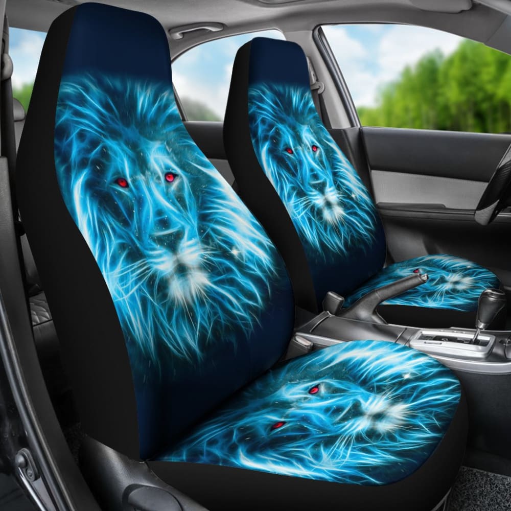 Blue Laser Lion Car Seat Covers 211102