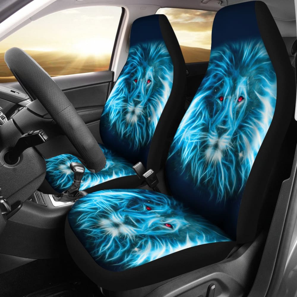 Blue Laser Lion Car Seat Covers 211102