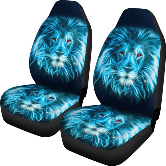 Blue Laser Lion Car Seat Covers 211102