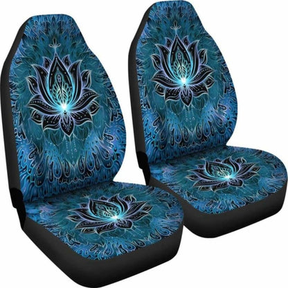 Blue Lotus Flower Car Seat Covers 174914 - YourCarButBetter