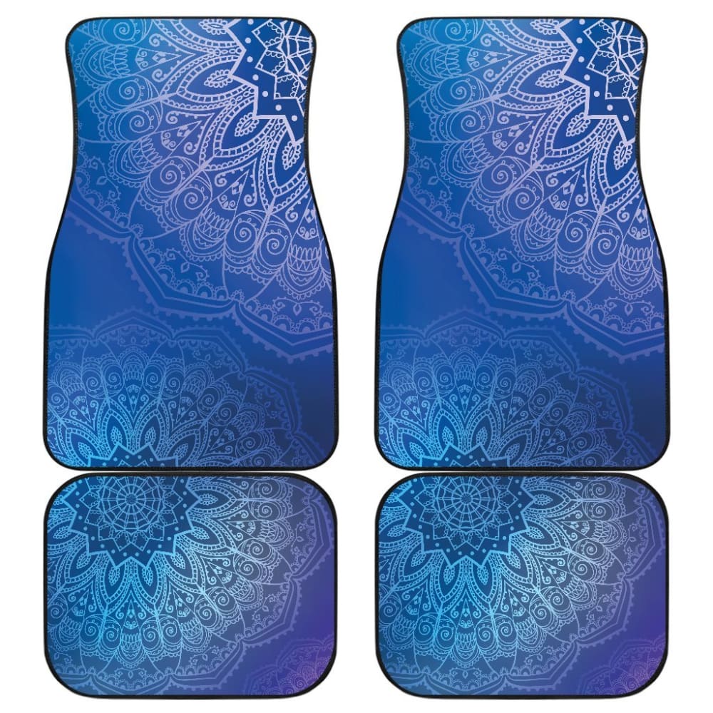 Blue Mandalas Car Floor Mats 093223 - YourCarButBetter