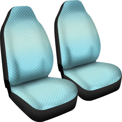 Blue Mermaid Scales Fish Scales Underwater Car Seat Covers 212001 - YourCarButBetter