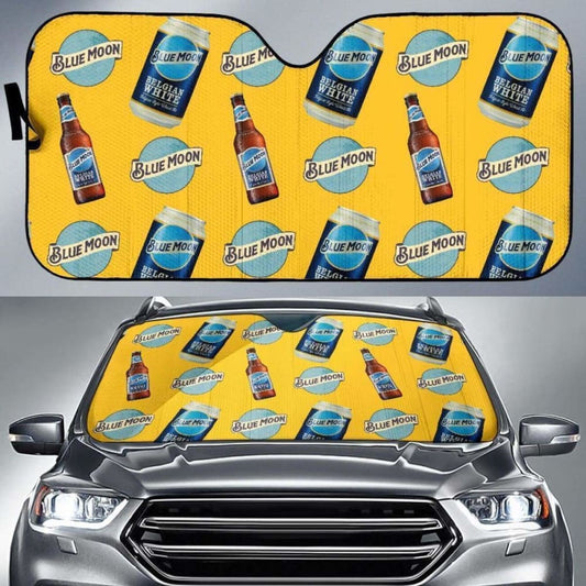 Blue Moon Car Sun Shade Auto Sun Visor For Beer Lover 172609 - YourCarButBetter