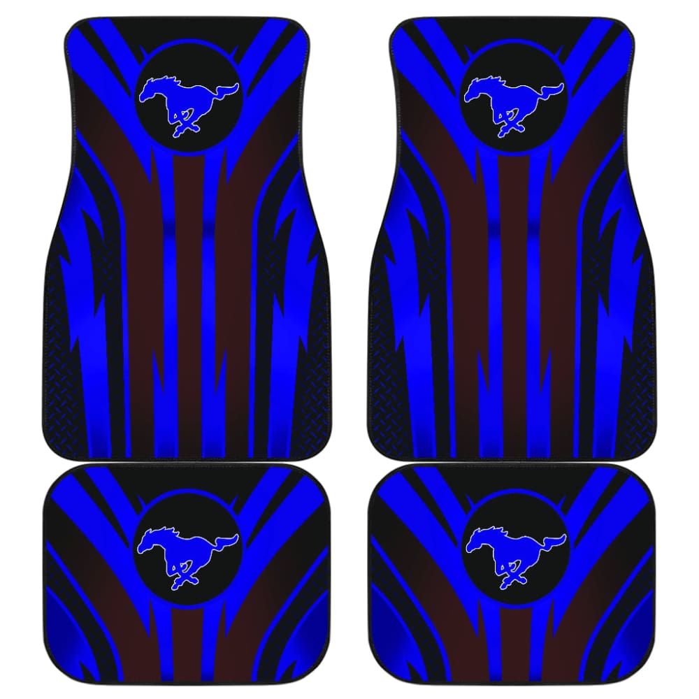 Blue Mustang Car Floor Mats 211901 - YourCarButBetter