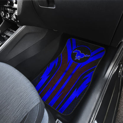 Blue Mustang Car Floor Mats 211901 - YourCarButBetter