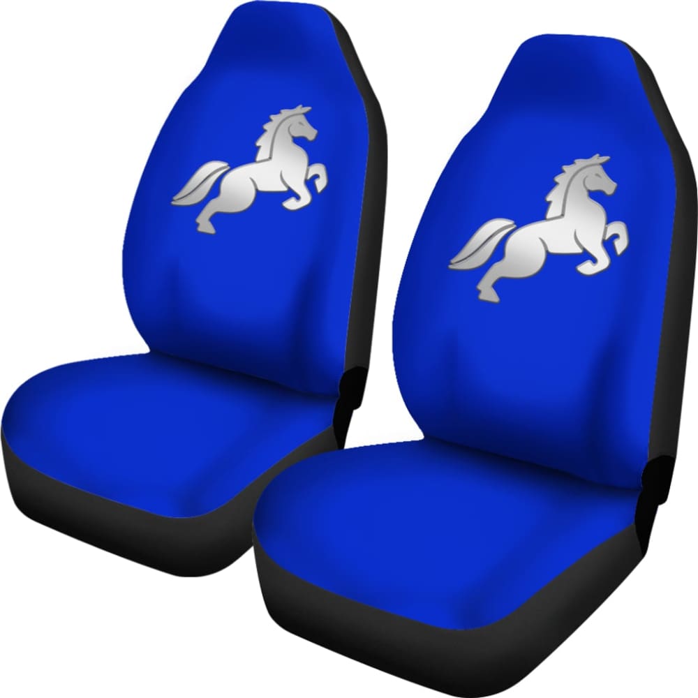 Blue Mustang Horse Silhouette Car Seat Covers Custom 2 210701 - YourCarButBetter