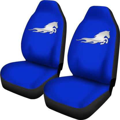 Blue Mustang Horse Silhouette Car Seat Covers Custom 3 210701 - YourCarButBetter