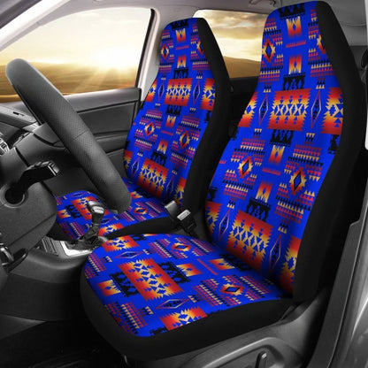 Blue Neon Tribal Native American Car Seat Covers 093223 - YourCarButBetter