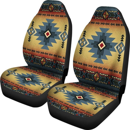Blue Pattern Native American Car Seat Covers 093223 - YourCarButBetter