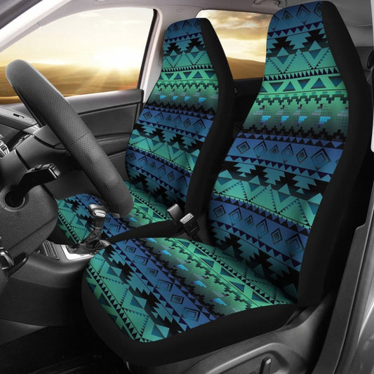 Blue Pattern Native Car Seat Cover 093223 - YourCarButBetter