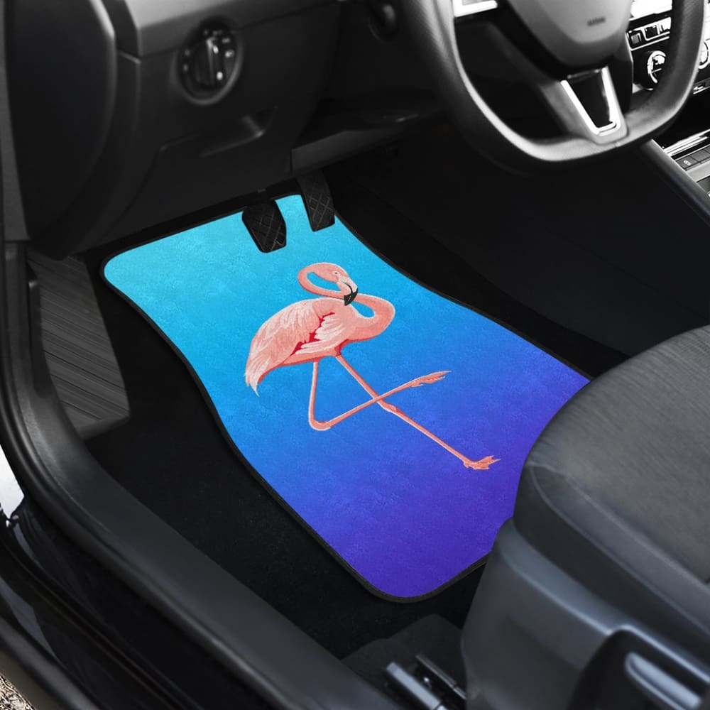 Blue Pink Flamingo Car Floor Mats 210704 - YourCarButBetter