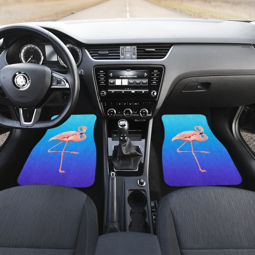 Blue Pink Flamingo Car Floor Mats 210704 - YourCarButBetter