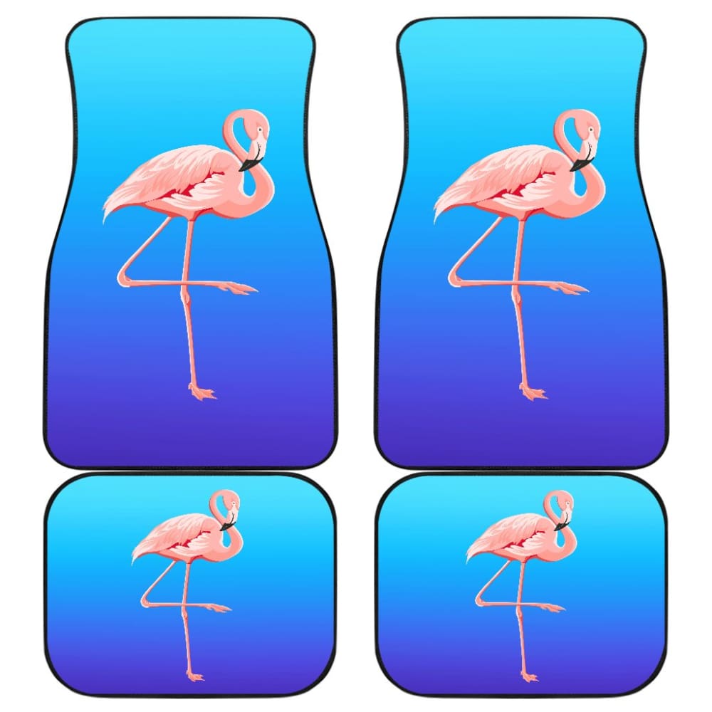 Blue Pink Flamingo Car Floor Mats 210704 - YourCarButBetter