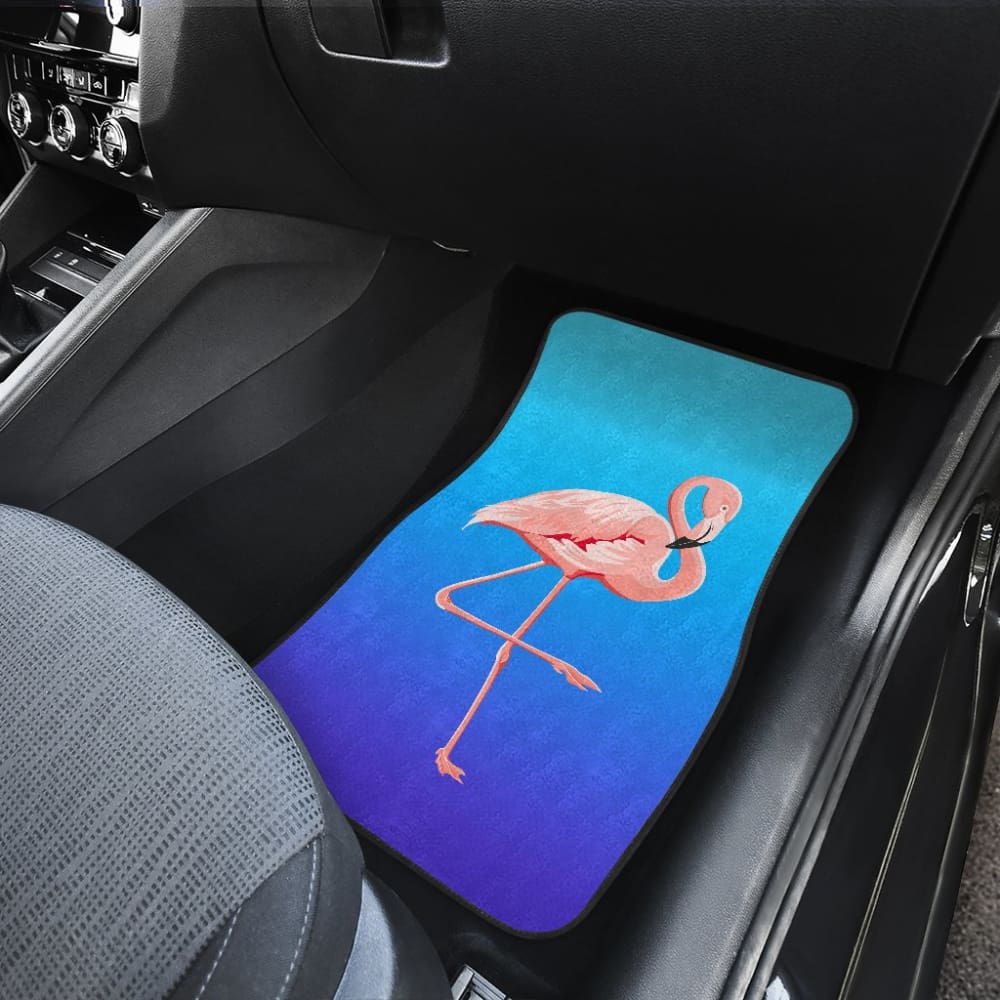 Blue Pink Flamingo Car Floor Mats 210704 - YourCarButBetter
