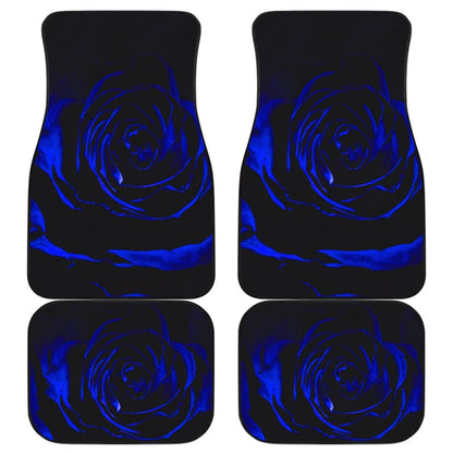 Blue Rose Floral Car Floor Mats 212701 - YourCarButBetter