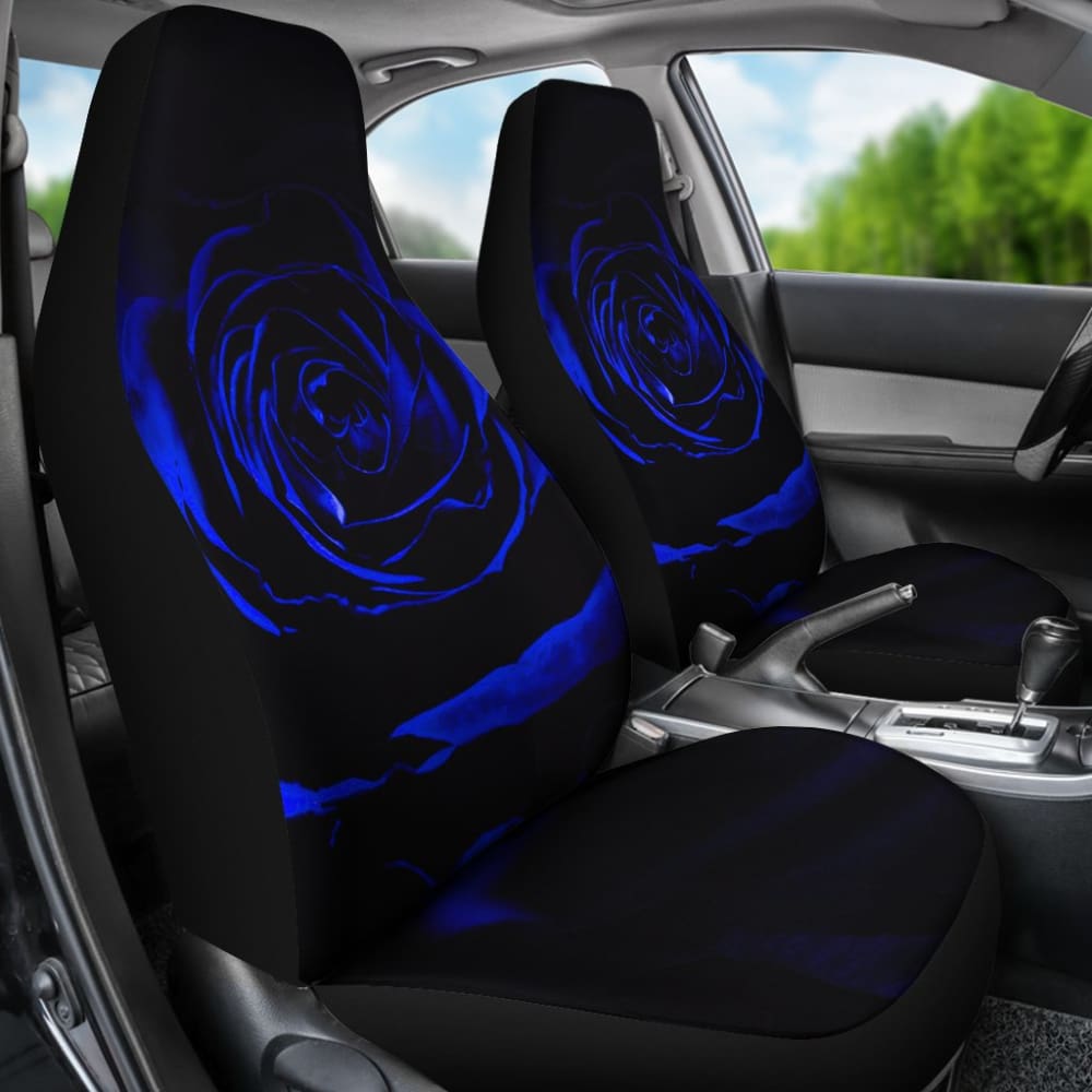 Blue Rose Floral Car Seat Covers 212701 - YourCarButBetter