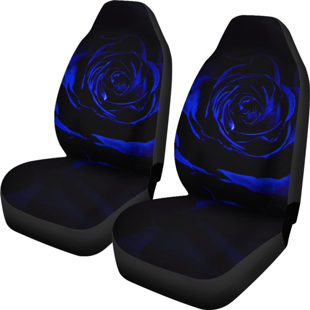Blue Rose Floral Car Seat Covers 212701 - YourCarButBetter