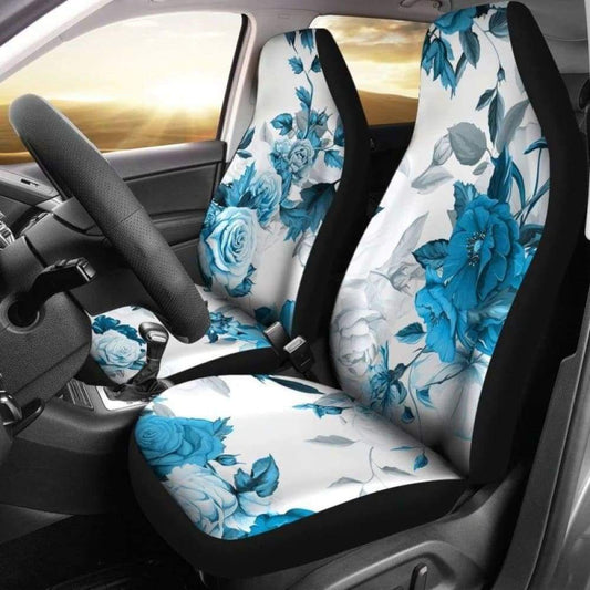 Blue Roses Car Seat Covers 210705