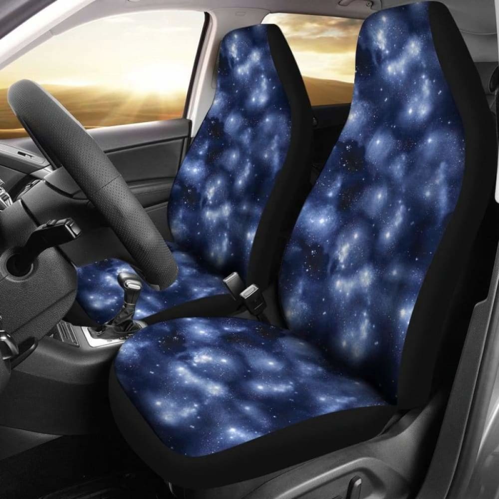 Blue Starry Sky Nebula Galaxy Stars Galactic Car Seat Covers 550317 - YourCarButBetter