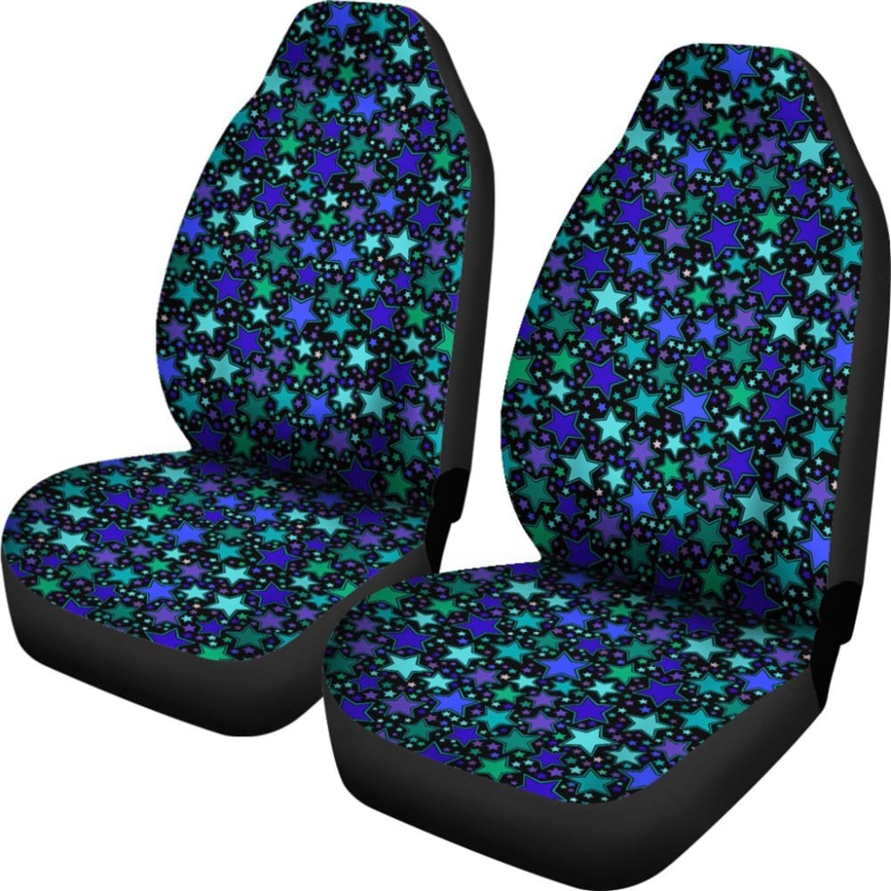 Blue Stars Car Seat Covers 101819 - YourCarButBetter