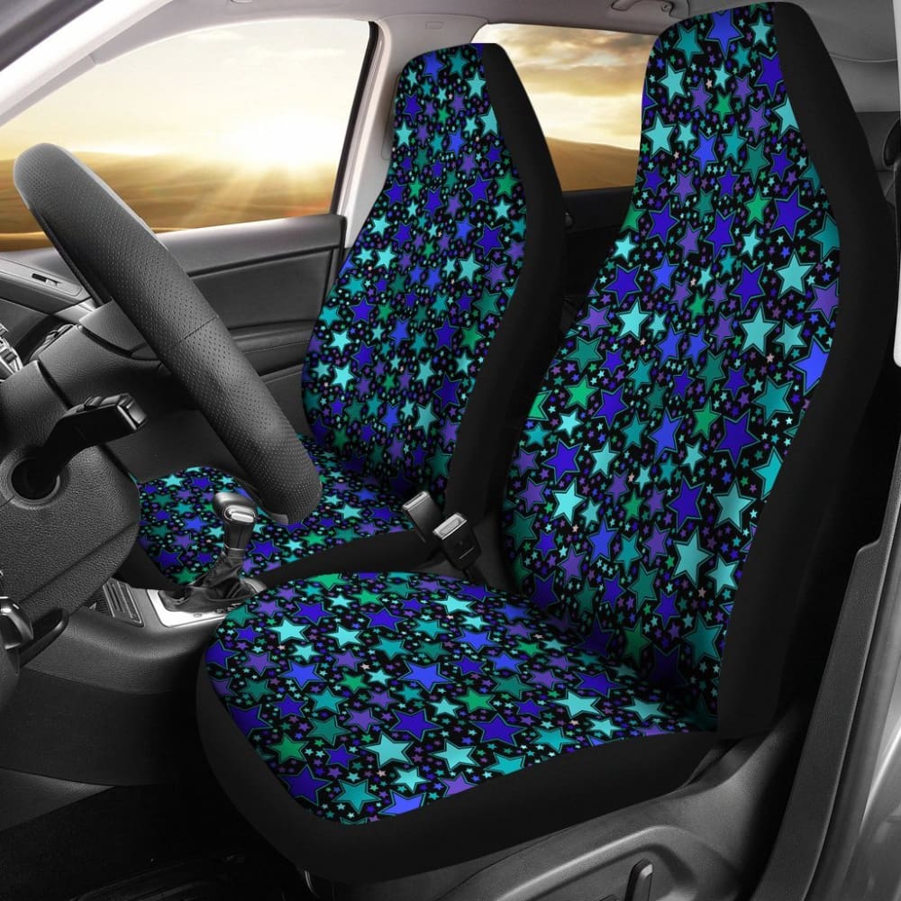 Blue Stars Car Seat Covers 101819 - YourCarButBetter