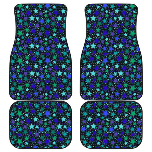 Blue Stars Front And Back Car Mats 101819 - YourCarButBetter