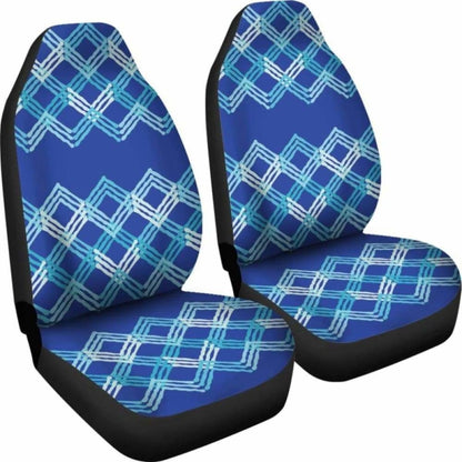 Blue Teal White Car Seat Covers 105905 - YourCarButBetter