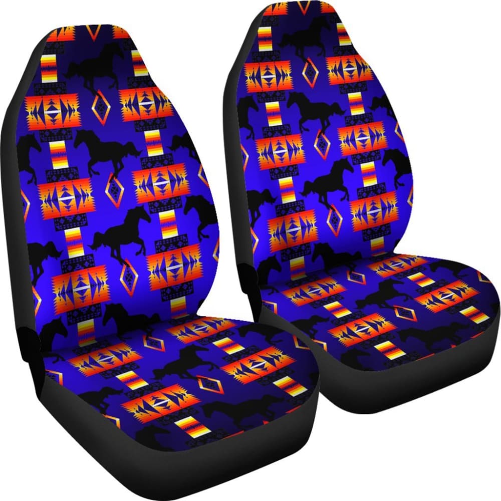 Blue Tribe Horses Car Seat Covers 103131 - YourCarButBetter